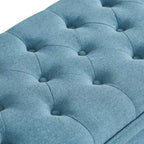 Tufted Button Storage Bench with Spindle Wooden Legs