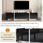 Mobile TV lucido da 74.8" con cassetti e ante per TV fino a 80"