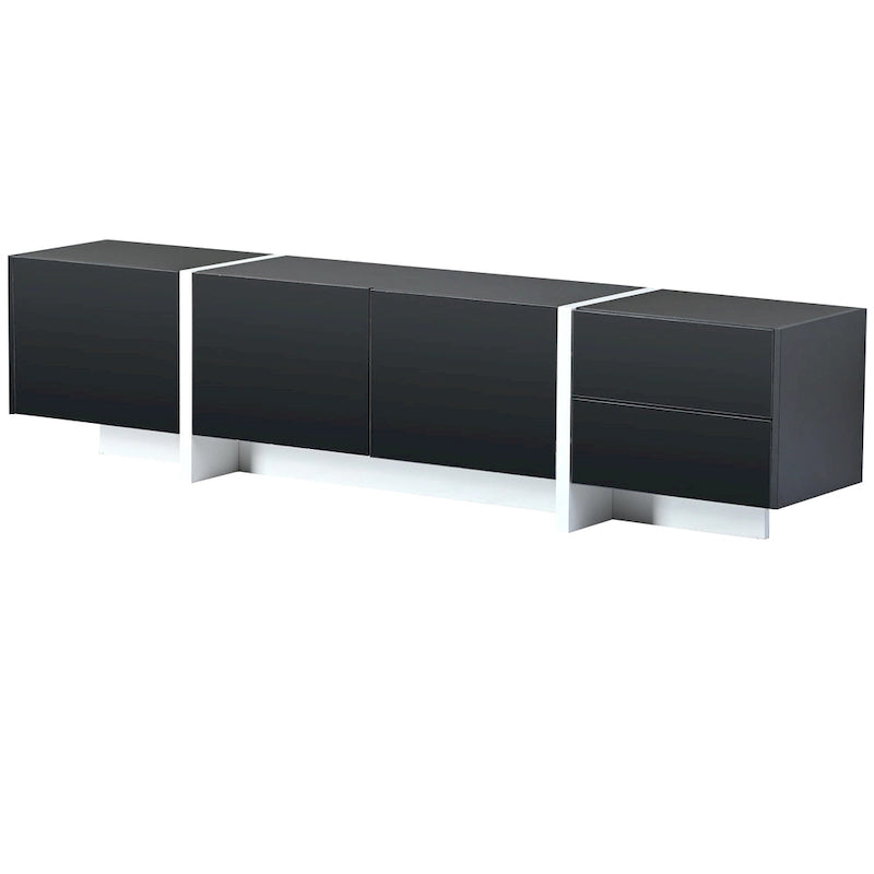 Mobile TV lucido da 74.8" con cassetti e ante per TV fino a 80"