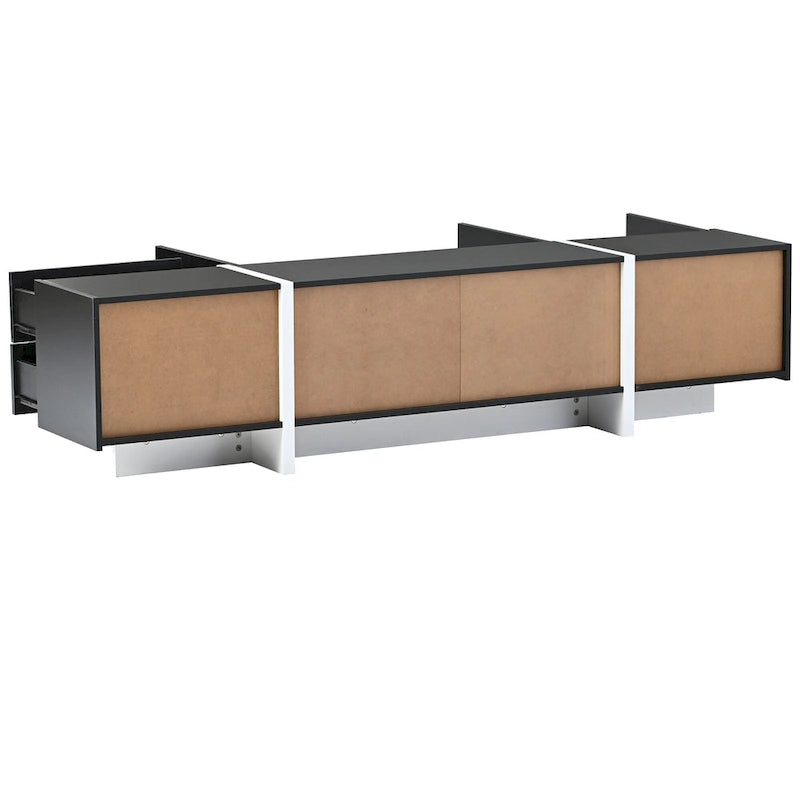 Mobile TV lucido da 74.8" con cassetti e ante per TV fino a 80"