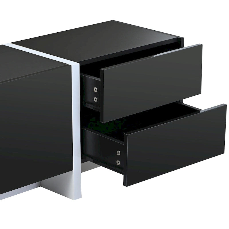 Mobile TV lucido da 74.8" con cassetti e ante per TV fino a 80"