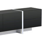 Mobile TV lucido da 74.8" con cassetti e ante per TV fino a 80"