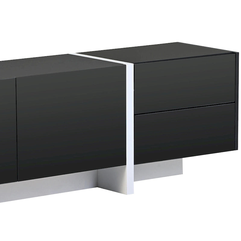Mobile TV lucido da 74.8" con cassetti e ante per TV fino a 80"