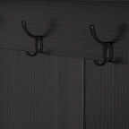 Hallway Hall Tree with Bench, Coat Hooks, Storage Shelves, and Pegboard