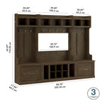 Full Entryway Storage Set with Coat Rack and Shoe Bench
