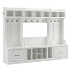 Full Entryway Storage Set with Coat Rack and Shoe Bench