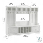 Full Entryway Storage Set with Coat Rack and Shoe Bench