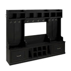Full Entryway Storage Set with Coat Rack and Shoe Bench