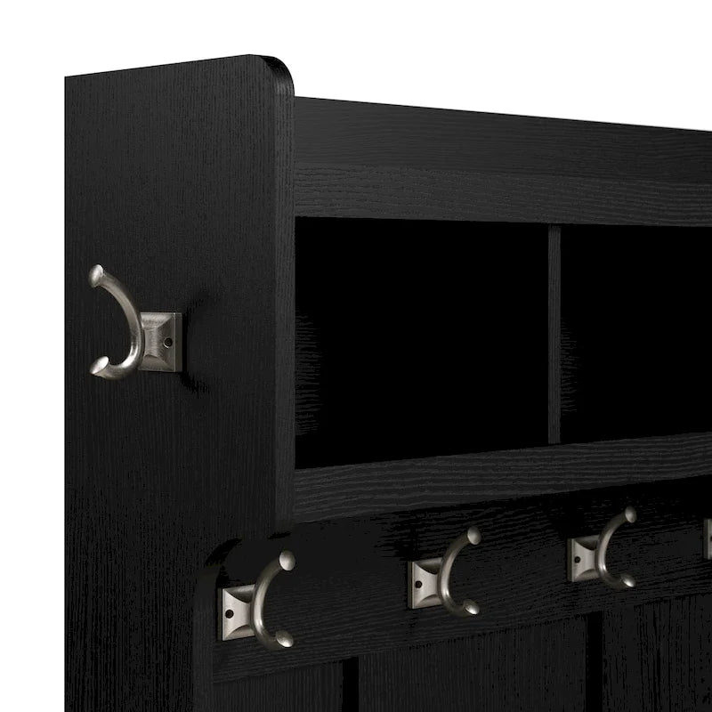 Full Entryway Storage Set with Coat Rack and Shoe Bench