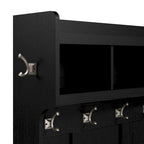 Full Entryway Storage Set with Coat Rack and Shoe Bench
