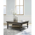 Dark Brown Square Cocktail Table - 42 W x 42 D x 18.63 H