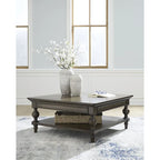 Dark Brown Square Cocktail Table - 42 W x 42 D x 18.63 H
