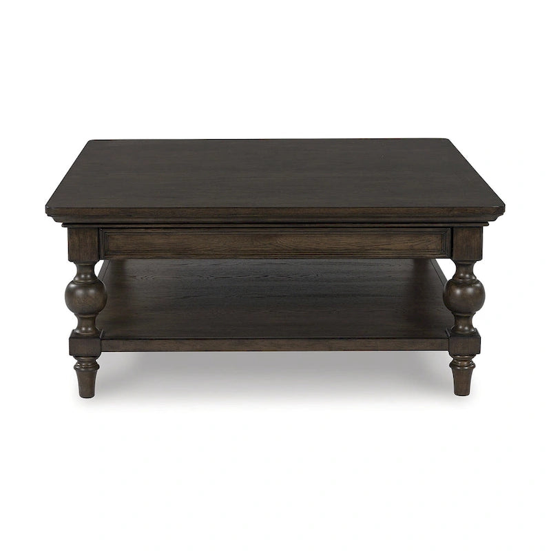 Dark Brown Square Cocktail Table - 42 W x 42 D x 18.63 H