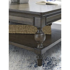 Dark Brown Square Cocktail Table - 42 W x 42 D x 18.63 H