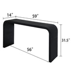 48-Zoll-Konsolentisch mit geschwungenem Wasserfall-Design und Holzperlen-Details