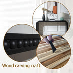48-Zoll-Konsolentisch mit geschwungenem Wasserfall-Design und Holzperlen-Details