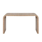 48-Zoll-Konsolentisch mit geschwungenem Wasserfall-Design und Holzperlen-Details