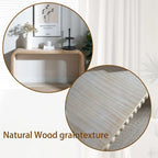48-Zoll-Konsolentisch mit geschwungenem Wasserfall-Design und Holzperlen-Details