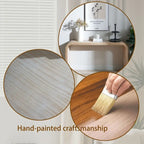 48-Zoll-Konsolentisch mit geschwungenem Wasserfall-Design und Holzperlen-Details