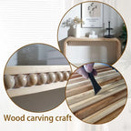 48-Zoll-Konsolentisch mit geschwungenem Wasserfall-Design und Holzperlen-Details