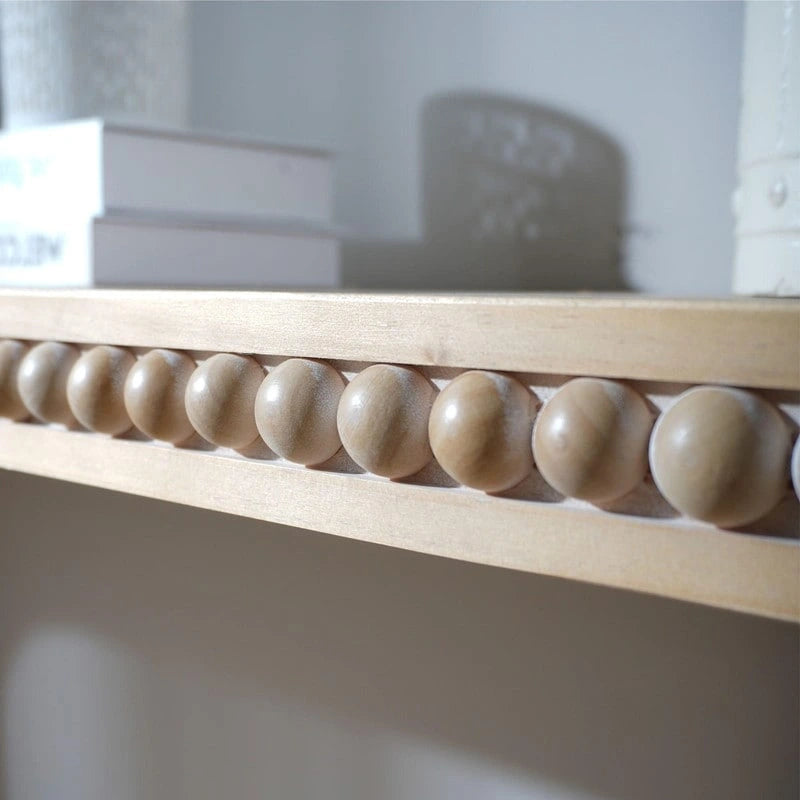 48-Zoll-Konsolentisch mit geschwungenem Wasserfall-Design und Holzperlen-Details