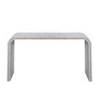 48-Zoll-Konsolentisch mit geschwungenem Wasserfall-Design und Holzperlen-Details