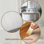 48-Zoll-Konsolentisch mit geschwungenem Wasserfall-Design und Holzperlen-Details