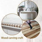 48-Zoll-Konsolentisch mit geschwungenem Wasserfall-Design und Holzperlen-Details