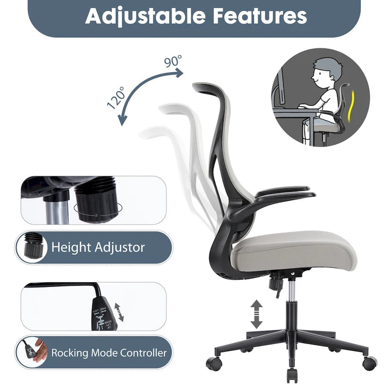 Ergonomic Office Chair with Adjustable Height and Mesh Back