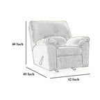 Rocker Recliner Chair with Pillow Top Arms, Dark Navy Blue Corduroy