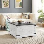 Square Coffee Table with Hidden Storage and Lift Top