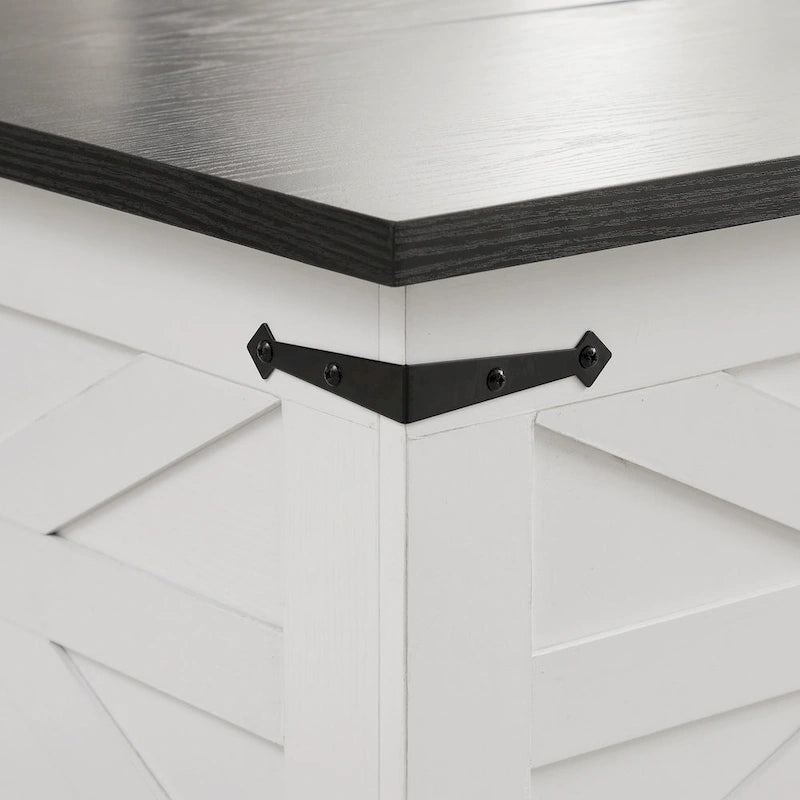 Square Coffee Table with Hidden Storage and Lift Top