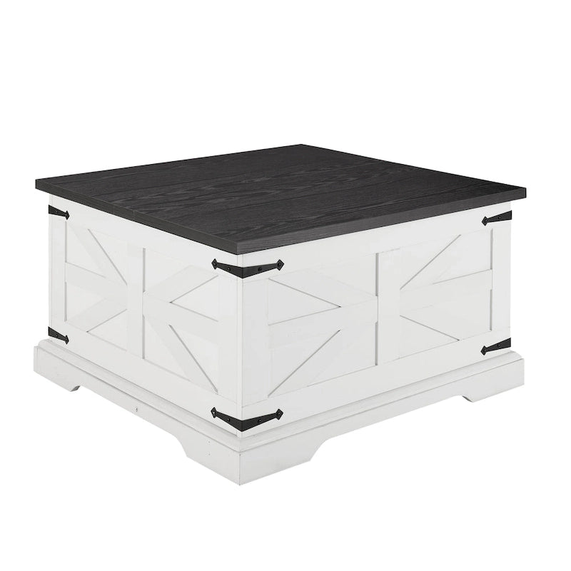 Square Coffee Table with Hidden Storage and Lift Top