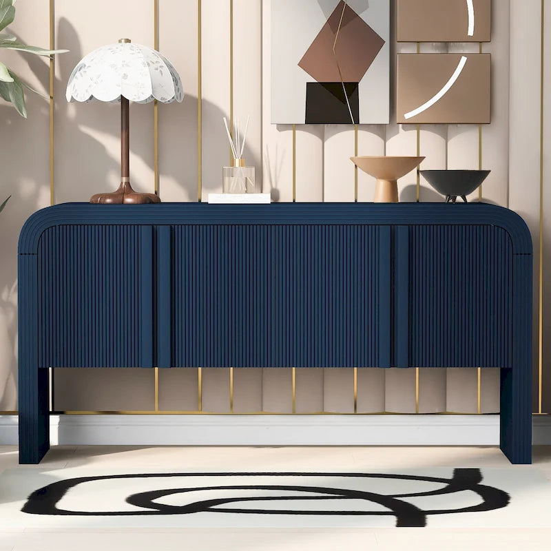 4-Door Storage Cabinet Sideboard with Adjustable Shelves