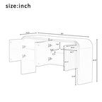 Aufbewahrungs-Sideboard mit 4 Türen und verstellbaren Einlegeböden