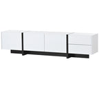 TV-meubel van 74.8" met hoogglansafwerking en opbergruimte voor tv's tot 80"