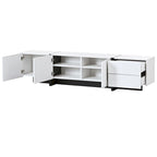 TV-meubel van 74.8" met hoogglansafwerking en opbergruimte voor tv's tot 80"