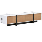 TV-meubel van 74.8" met hoogglansafwerking en opbergruimte voor tv's tot 80"