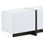 TV-meubel van 74.8" met hoogglansafwerking en opbergruimte voor tv's tot 80"