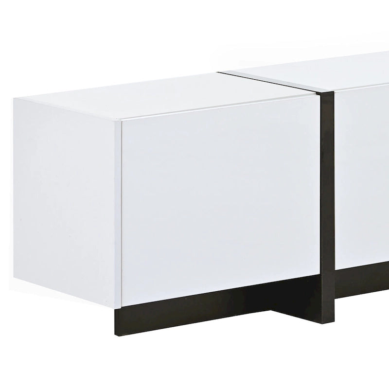 TV-meubel van 74.8" met hoogglansafwerking en opbergruimte voor tv's tot 80"