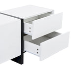 TV-meubel van 74.8" met hoogglansafwerking en opbergruimte voor tv's tot 80"