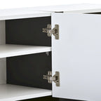 TV-meubel van 74.8" met hoogglansafwerking en opbergruimte voor tv's tot 80"