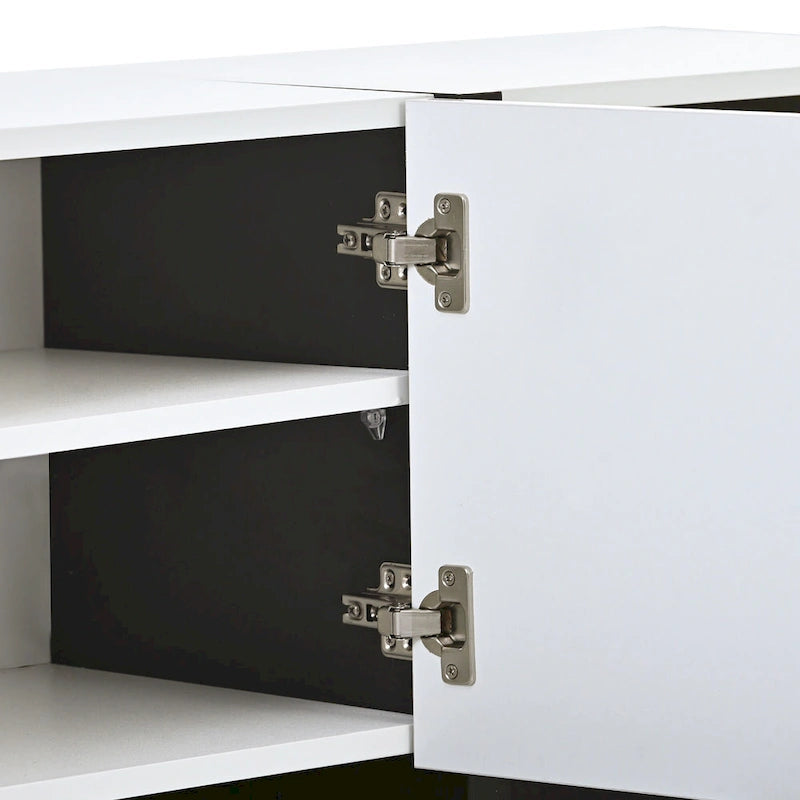 TV-meubel van 74.8" met hoogglansafwerking en opbergruimte voor tv's tot 80"