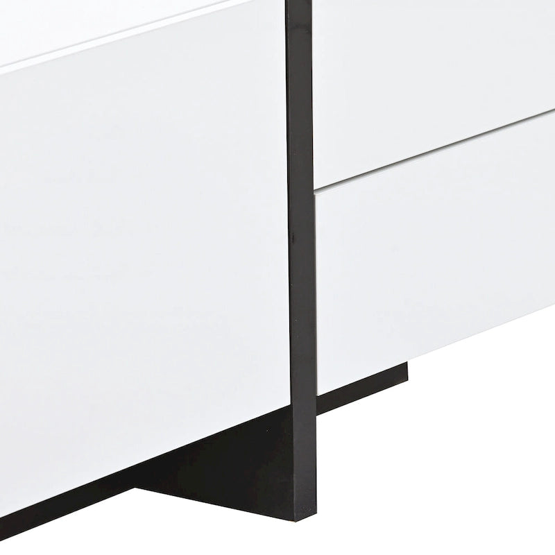 TV-meubel van 74.8" met hoogglansafwerking en opbergruimte voor tv's tot 80"