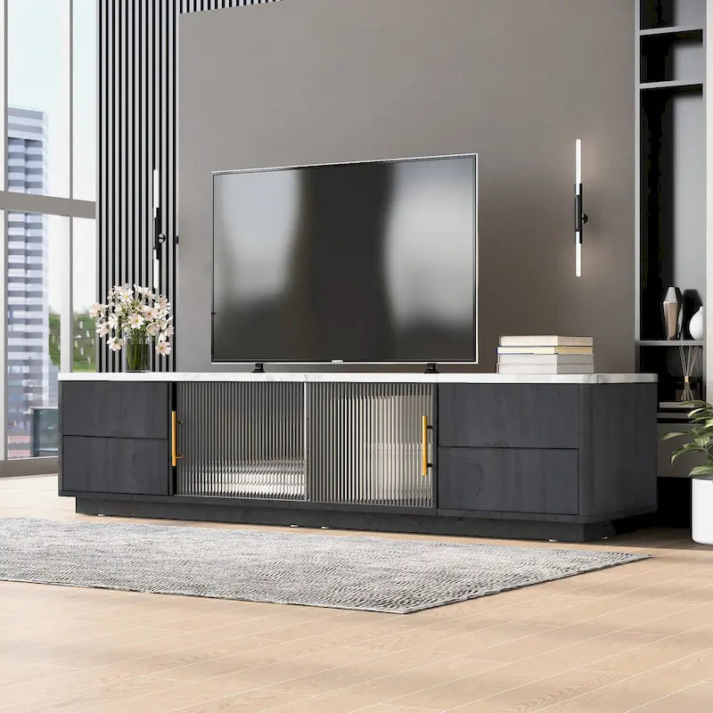 62.9" TV Stand with 4 Drawers and Large Storage Cabinet for TVs Up to 70"