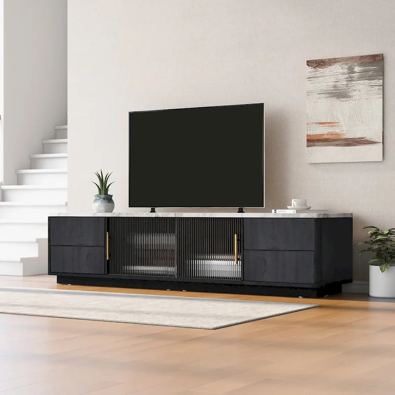 62.9" TV Stand with 4 Drawers and Large Storage Cabinet for TVs Up to 70"