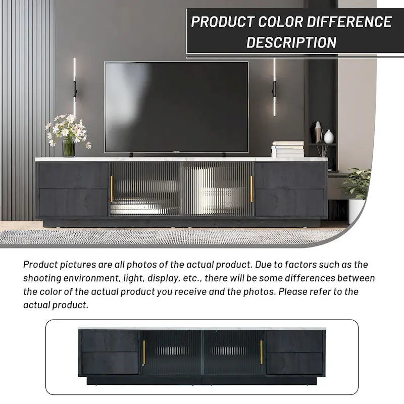 62.9" TV Stand with 4 Drawers and Large Storage Cabinet for TVs Up to 70"