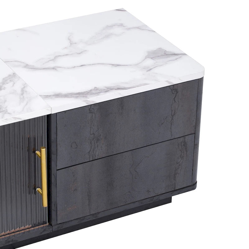 62.9" TV Stand with 4 Drawers and Large Storage Cabinet for TVs Up to 70"