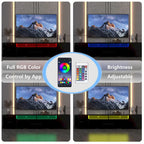 TV-Konsole mit 83", RGB-LED-Leuchten und Stauraum – für Fernseher bis 80"