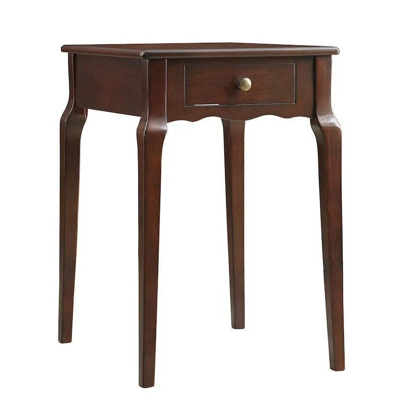 1-Drawer Wood Storage Side Table